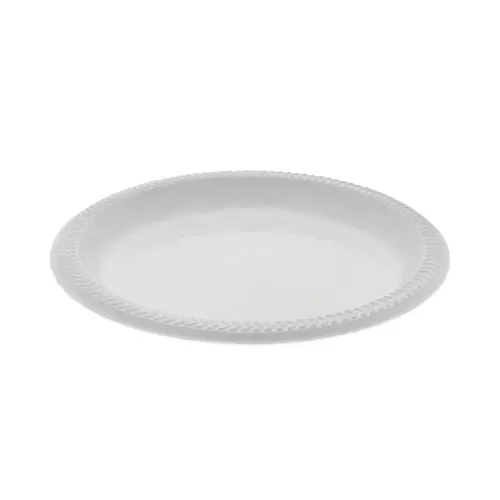 Pactiv Evergreen Meadoware Impact Plastic Dinnerware Plate, 8.88" Diameter, White, 400/Carton