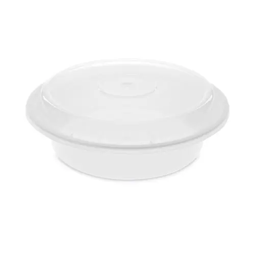 Pactiv Evergreen Newspring VERSAtainer Microwavable Containers, 24 oz, White/Clear, 150/Carton