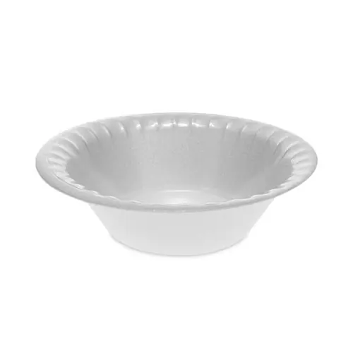 Pactiv Evergreen Placesetter Deluxe Laminated Foam Dinnerware, Bowl, 12 oz, White, 1,000/Carton
