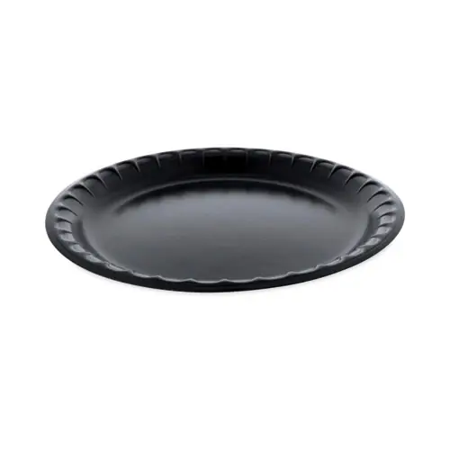 Pactiv Evergreen Placesetter Deluxe Laminated Foam Dinnerware Plate, 10.25" Diameter, Black, 540/Carton