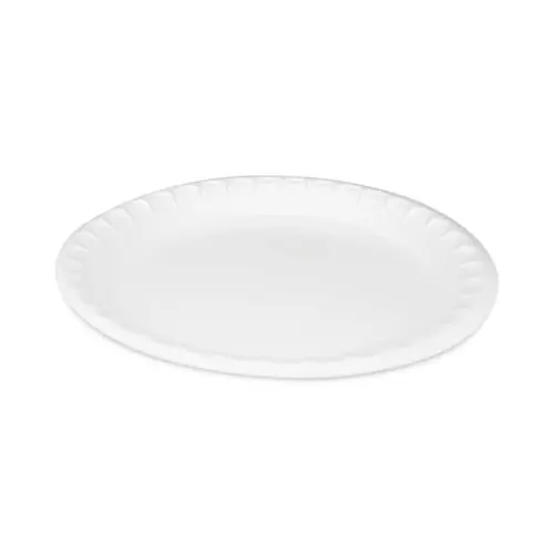 Pactiv Evergreen Placesetter Deluxe Laminated Foam Dinnerware, Plate, 10.25" Diameter, White, 540/Carton