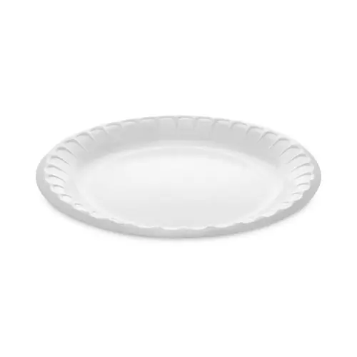 Pactiv Evergreen Placesetter Deluxe Laminated Foam Dinnerware Plate, 8.88" Diameter, White, 500/Carton