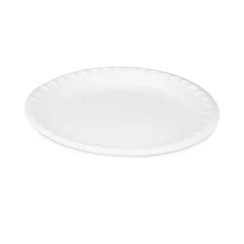 Pactiv Evergreen Placesetter Satin Non-Laminated Foam Dinnerware Plate, 10.25" Diameter, White, 540/Carton