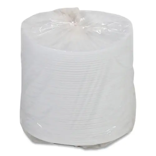 Pactiv Evergreen Placesetter Satin Non-Laminated Foam Dinnerware Plate, 9" Diameter, White, 125/Pack, 4 Packs/Carton