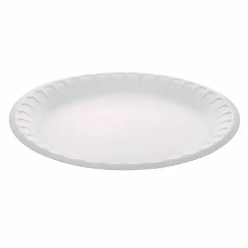 Pactiv Evergreen Placesetter Satin Non-Laminated Foam Dinnerware Plate, 9" Diameter, White, 500/Carton