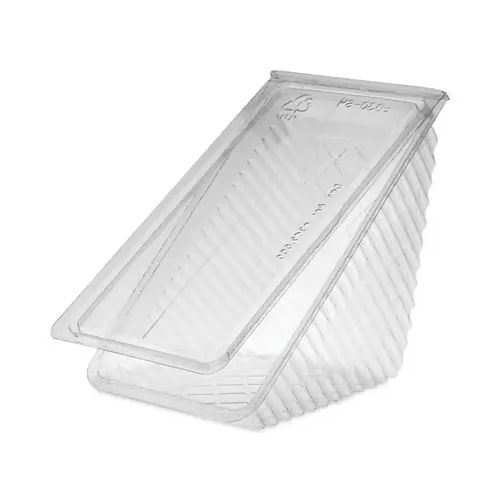 Pactiv Evergreen Plastic Hinged Lid Sandwich Container, Clear, 85/Pack, 3 Packs/Carton