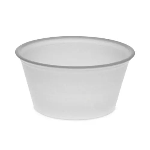 Pactiv Evergreen Plastic Portion Cup, 2 oz, Translucent, 200/Bag, 12 Bags/Carton