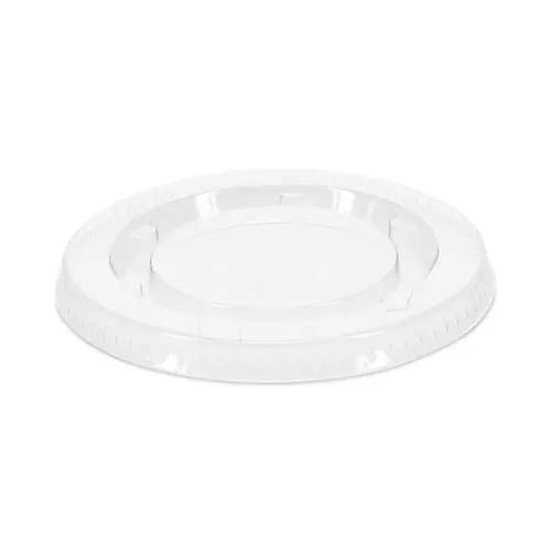 Pactiv Evergreen Plastic Portion Cup Lid, Fits 1.5 oz to 2.5 oz Portion Cups, Clear, 100/Pack, 24 Packs/Carton