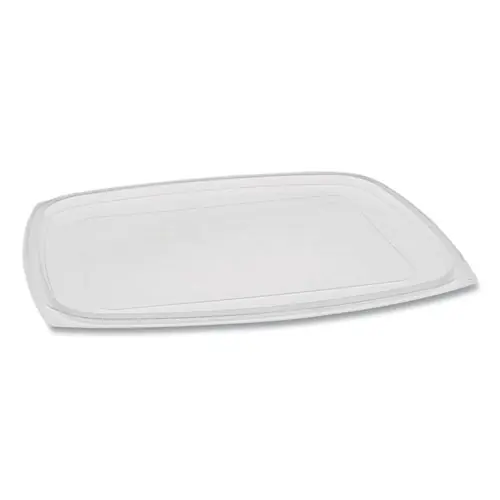 Pactiv Evergreen Showcase Deli Container Lid, Flat Lid for 3-Compartment Containers, Clear Plastic, 220/Carton