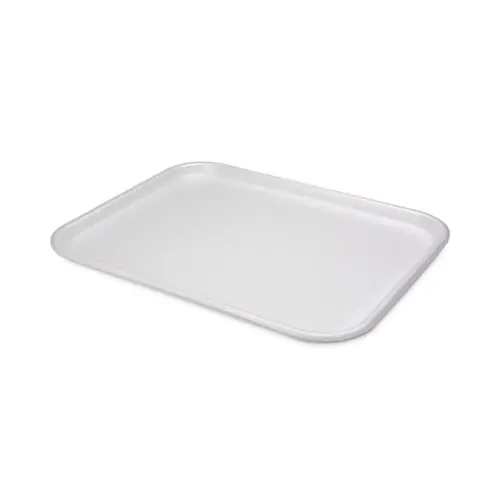 Pactiv Evergreen Supermarket Tray, #1216, 16.25 x 12.63 x 0.63, White, Foam, 100/Carton