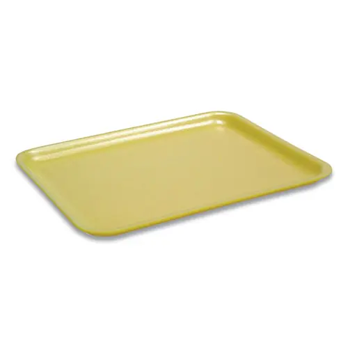 Pactiv Evergreen Supermarket Tray, #17S, 8.4 x 4.5 x 0.7, Yellow, Foam, 1000/Carton
