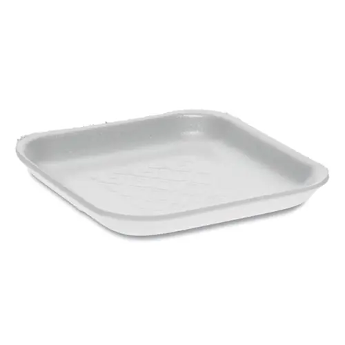 Pactiv Evergreen Supermarket Tray, #1S, 5.1 x 5.1 x 0.65, White, Foam, 1,000/Carton