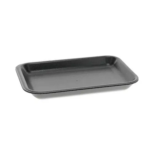Pactiv Evergreen Supermarket Tray #2, Black, Foam, 500/Carton