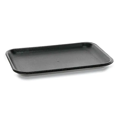 Pactiv Evergreen Supermarket Tray #2, Black, Foam, 500/Carton