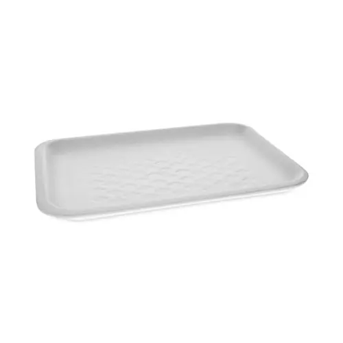 Pactiv Evergreen Supermarket Tray #2S, 10.75" x 5.5" x 1.2", White, Foam, 500/Carton