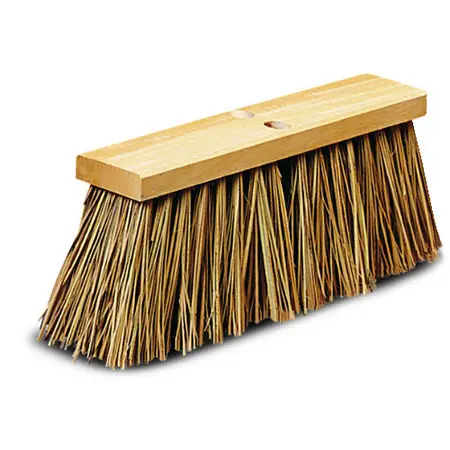 Palmyra Stalk Street Broom 16 In Wood Block
