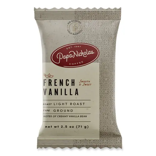 PapaNicholas® Coffee Premium Coffee, French Vanilla, 18/Carton