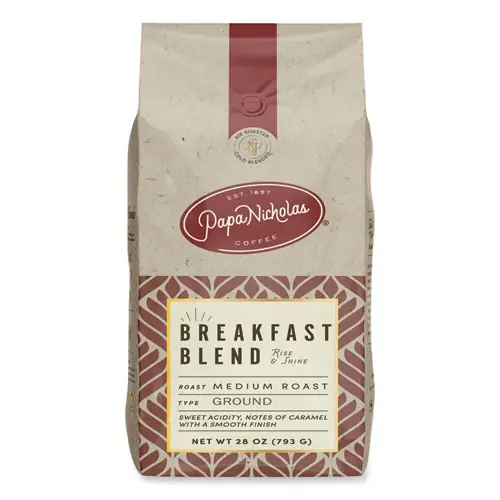 PapaNicholas® Coffee Premium Coffee, Whole Bean, Breakfast Blend