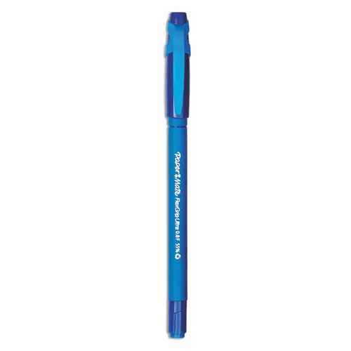 Paper Mate® FlexGrip Ultra Recycled Ballpoint Pen, Fine 0.8 mm, Blue Ink, Blue Barrel, Dozen