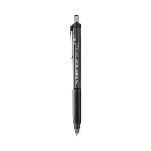 Paper Mate® InkJoy 300 RT Ballpoint Pen, Retractable, Medium 1 mm, Black Ink, Black Barrel, 36/Box