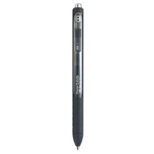 Paper Mate® InkJoy Gel Pen, Retractable, Medium Point, 0.7 mm, Black Ink, Black/Smoke Barrel, 36 Pack