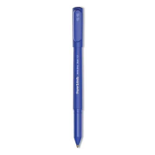 Paper Mate® Write Bros. Ballpoint Pen, Stick, Bold 1.2 mm, Blue Ink, Blue Barrel, Dozen