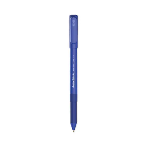 Paper Mate® Write Bros. Grip Ballpoint Pen, Stick, Medium 1 mm, Blue Ink, Blue Barrel, Dozen