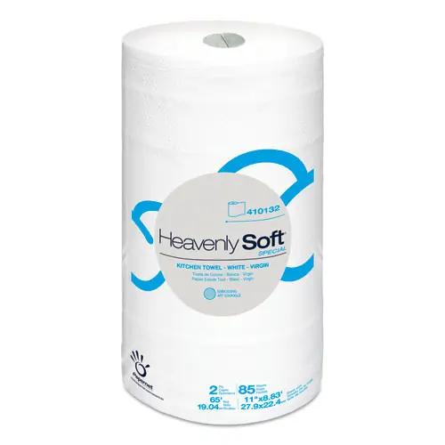 Papernet® Heavenly Soft Special Kitchen Paper Towels, 2-Ply, White, 85 Sheets/Roll, 30 Rolls/Carton