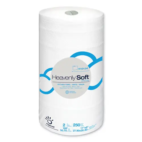 Papernet® Heavenly Soft Special Kitchen Paper Towel, 2-Ply, 11" x 167 ft, White, 12 Rolls/Carton