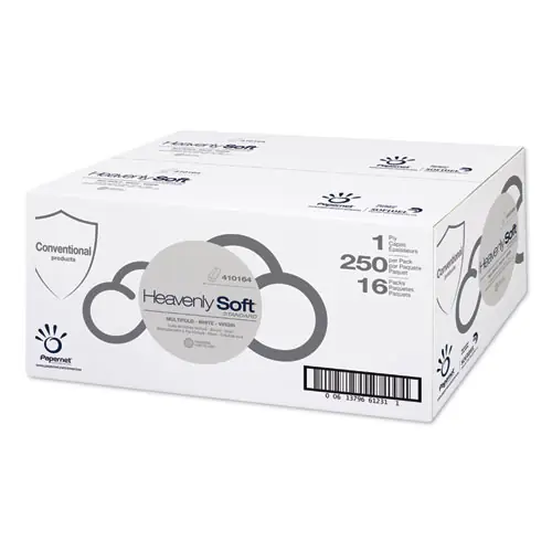 Papernet® Heavenly Soft Standard Multi-Fold Towels, 1-Ply, White, 250 Towels/Pack, 16 Packs/Carton