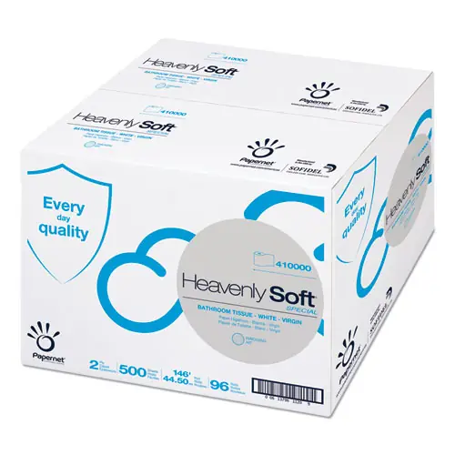 Papernet® Heavenly Soft Toilet Tissue, Septic Safe, 2-Ply, White, 500 Sheets/Roll, 96 Rolls/Carton