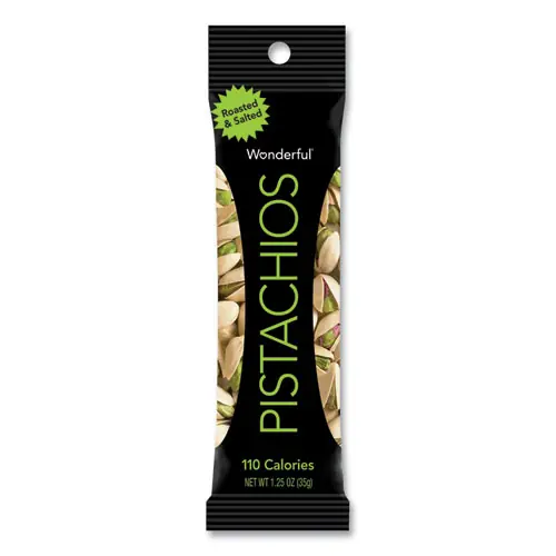 Paramount Farms® Wonderful Pistachios, Salt and Pepper, 1.25 oz, 12/Box