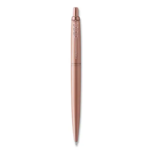 Parker® Jotter XL Ballpoint Pen, Retractable, Medium Point, Blue Ink, Rose Gold Barrel
