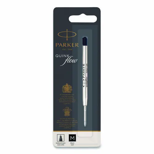 Parker® Refill for Parker Ballpoint Pens, Medium Conical Tip, Black Ink