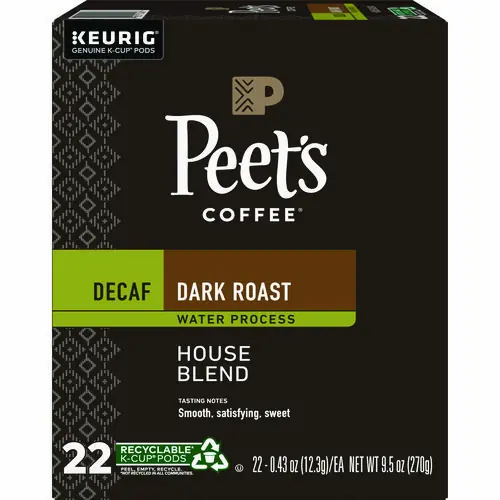 Peet's Coffee & Tea® House Blend Decaf K-Cups, 22/Box