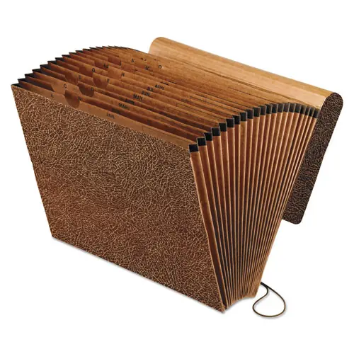 Pendaflex® All Purpose Expanding File, Letter Size, 21 Sections, Elastic Closure, Red Fiber