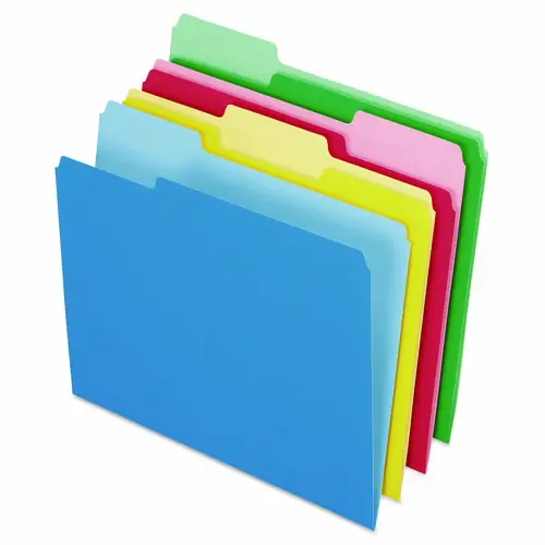 Pendaflex® Colored File Folders, 1/3-Cut Tabs, Letter Size, Assorted Colors, 24/Pack