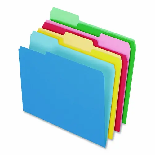 Pendaflex® Colored File Folders, 1/3-Cut Tabs, Letter Size, Assorted Colors, 36/Pack
