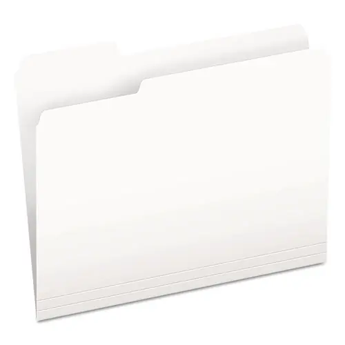 Pendaflex® Colored File Folders, 1/3-Cut Tabs: Assorted, Letter Size, White, 100/Box