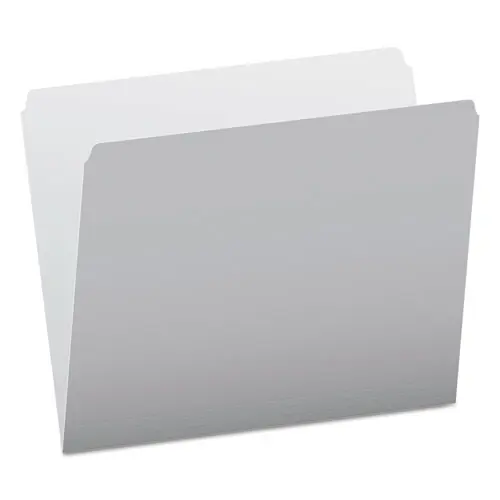 Pendaflex® Colored File Folders, Straight Tabs, Letter Size, Gray/Light Gray, 100/Box