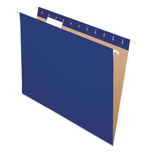 Pendaflex® Colored Hanging Folders, Letter Size, 1/5-Cut Tabs, Navy, 25/Box