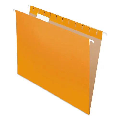 Pendaflex® Colored Hanging Folders, Letter Size, 1/5-Cut Tabs, Orange, 25/Box