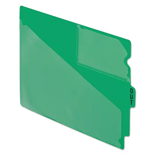 Pendaflex® Colored Poly End Tab "Out" Guides, 1/3-Cut, Center Tab, Letter Size, Green, 50/Box