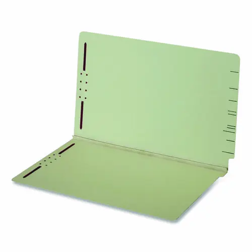 Pendaflex® Colored Pressboard End Tab Fastener Folders, Light Green, Legal Size, 2 Fasteners, 25/Box