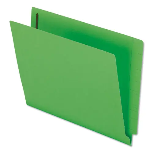 Pendaflex® Colored Reinforced End Tab Fastener Folders, Letter Size, Green, 50/Box