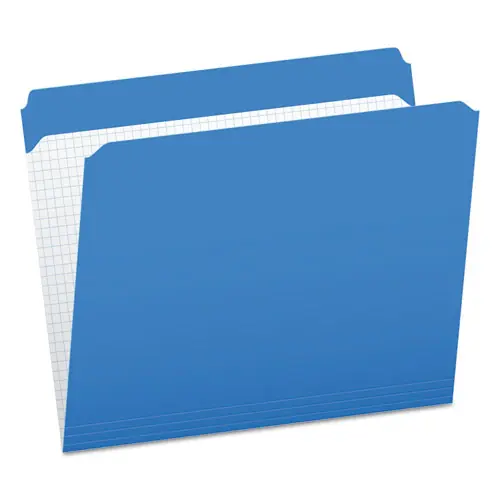 Pendaflex® Double-Ply Reinforced Top Tab Colored File Folders, Straight Tabs, Letter Size, 100/Box