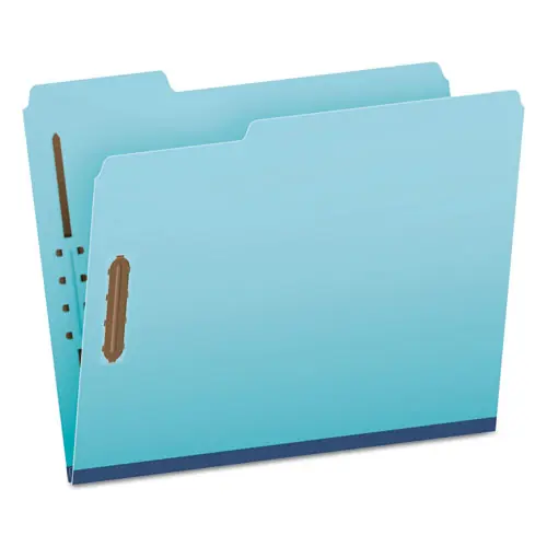 Pendaflex® Earthwise by Pendaflex Heavy-Duty Pressboard Fastener Folders, Letter Size, Light Blue, 25/Box