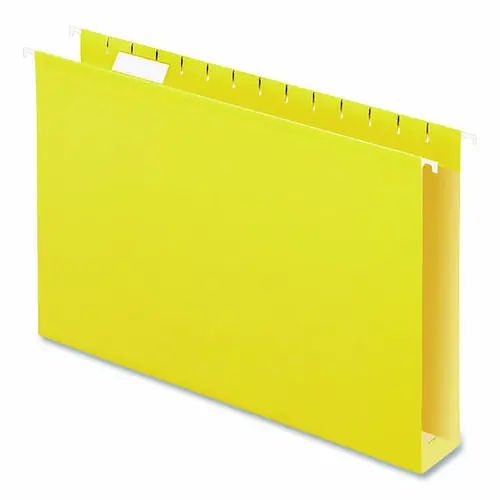 Pendaflex® Extra Capacity Reinforced Hanging File Folders with Box Bottom, Legal Size, Yellow, 25/Box
