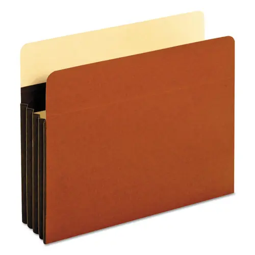 Pendaflex® Extra-Wide Heavy-Duty File Pockets, 3.5" Expansion, Letter Size, Redrope, 10/Box