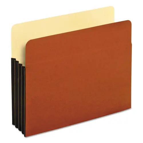 Pendaflex® File Pocket with Tyvek, 3.5" Expansion, Letter Size, Redrope, 10/Box